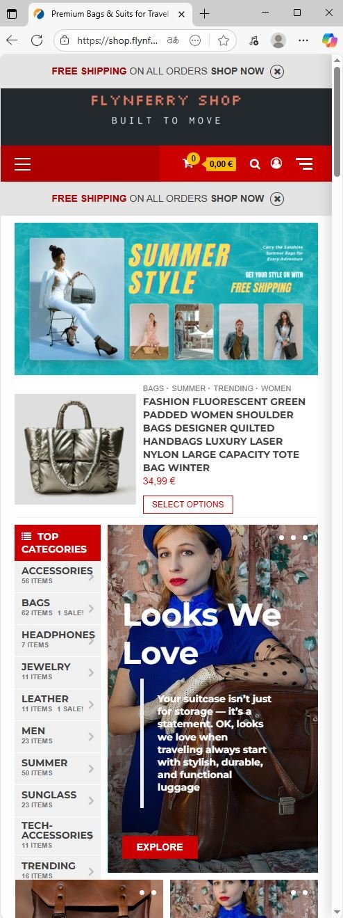 shop.flynferry.com screenshot